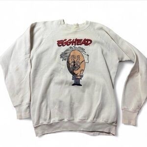 Fruit of the Loom Egghead Graphic Men's Sweater - White